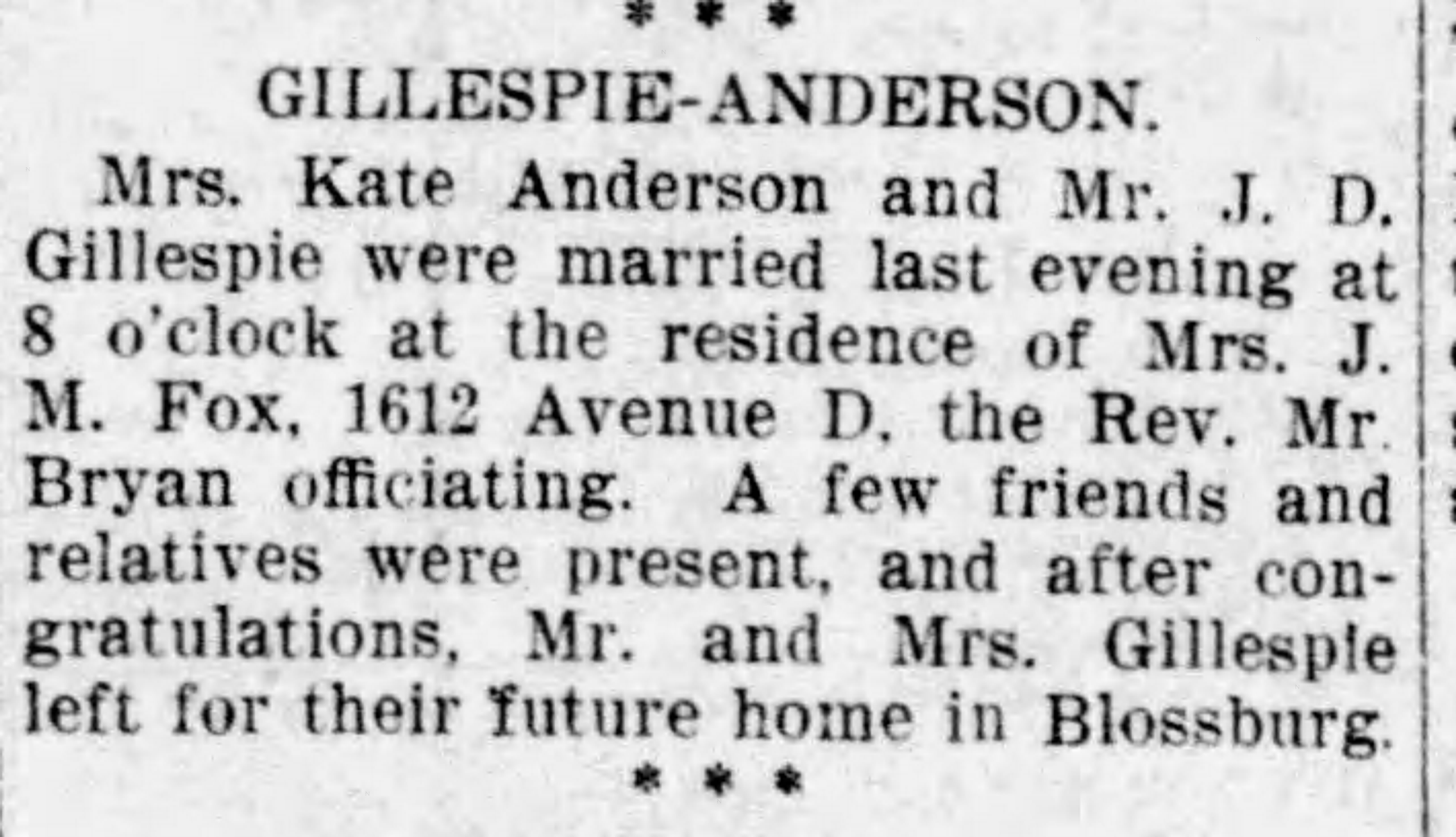 Kate Anderson-J.D. Gillespie